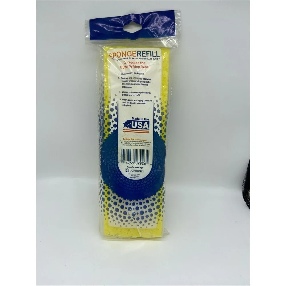 Skilcraft Butterfly Mop Refill Type O Absorbent Cellulose Sponge Yellow USA Made